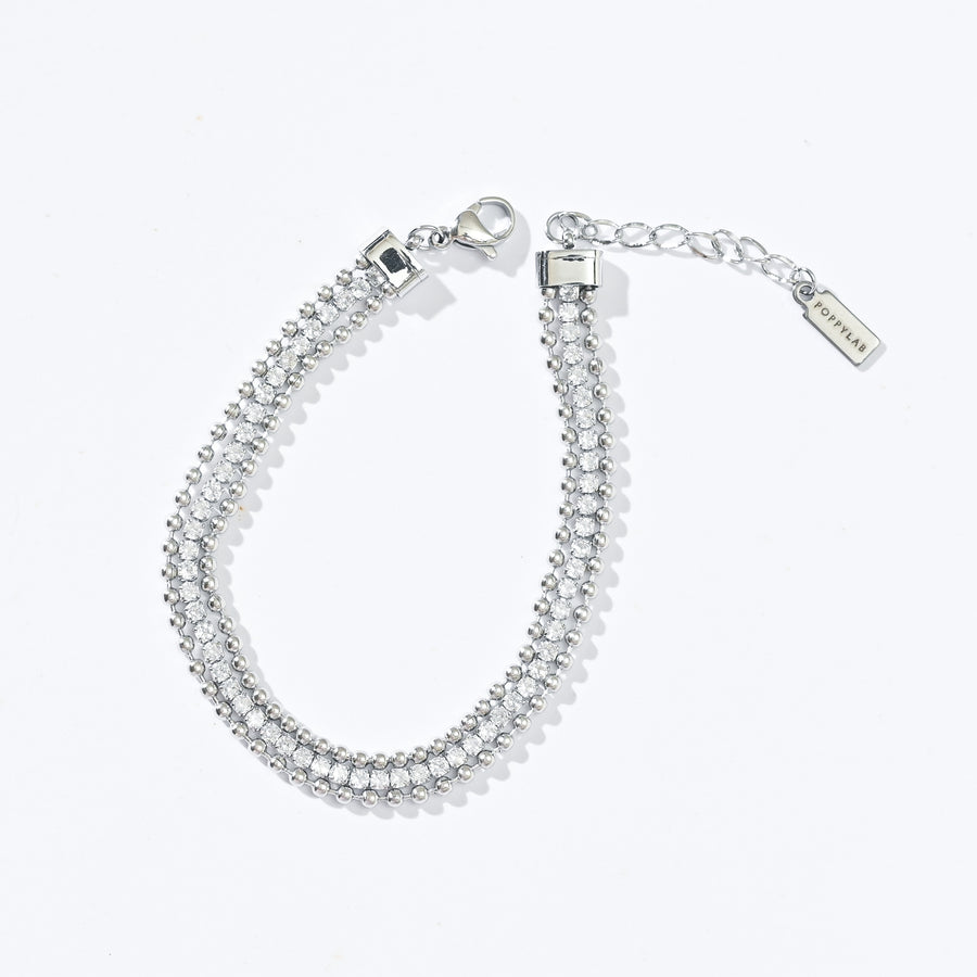 Nat Triple Tennis Bracelet | Silver