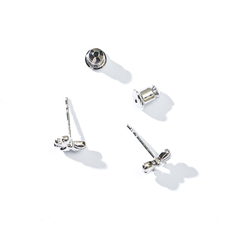 Layla Bow Studs | Silver