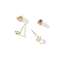 Olivia Flower Studs | Gold