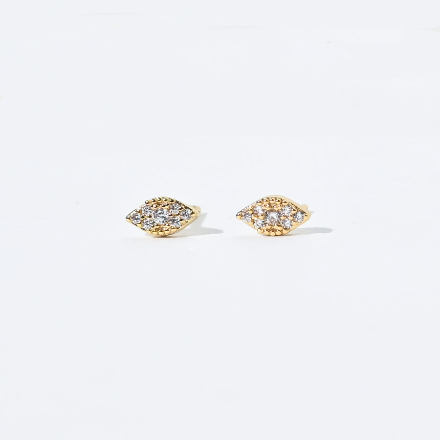 Naomi Marquise Studs | Gold