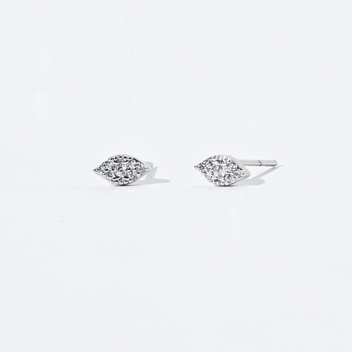 Naomi Marquise Studs | Silver