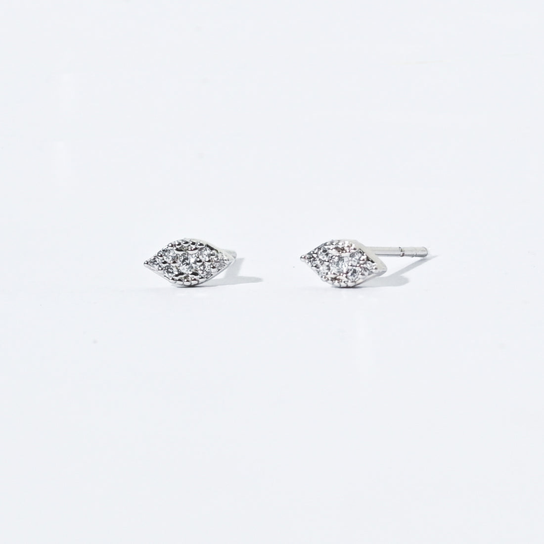 Naomi Marquise Studs | Silver