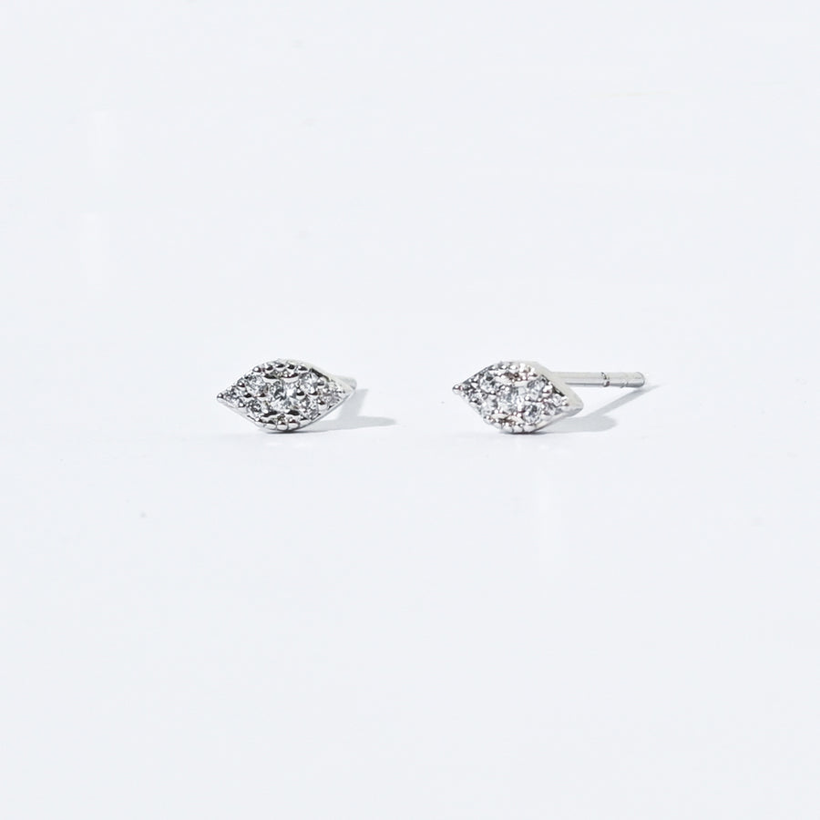 Naomi Marquise Studs | Silver