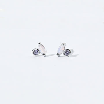 Iman Minimalist Studs | Silver