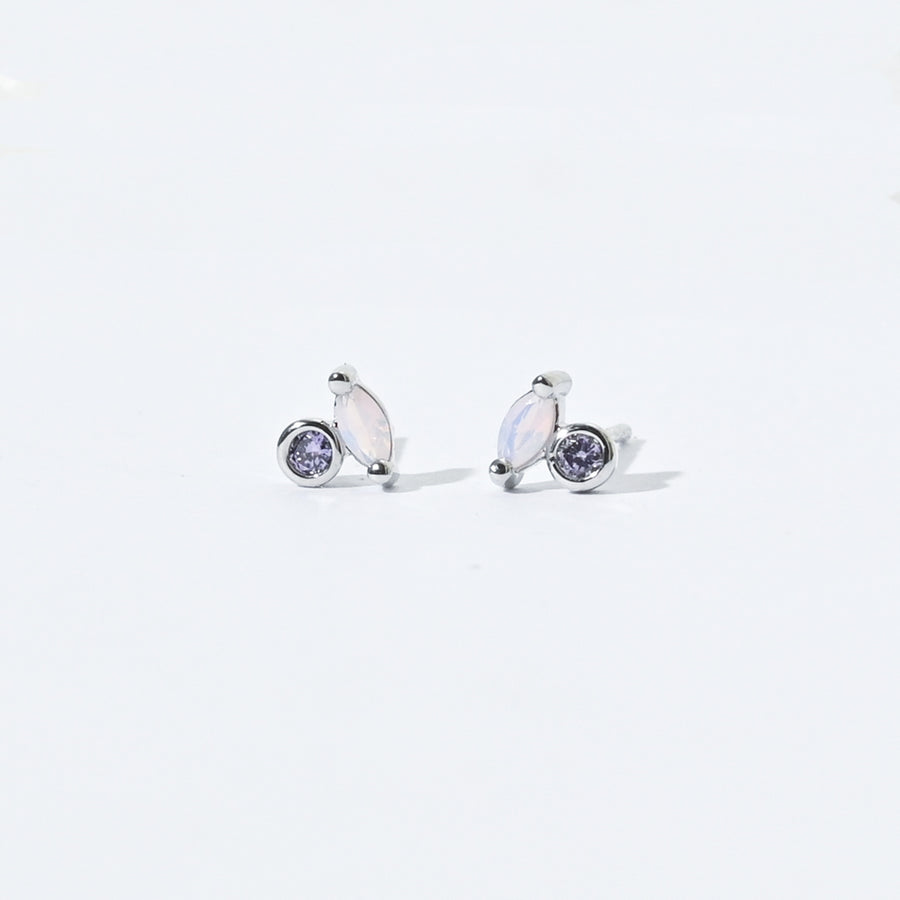 Iman Minimalist Studs | Silver