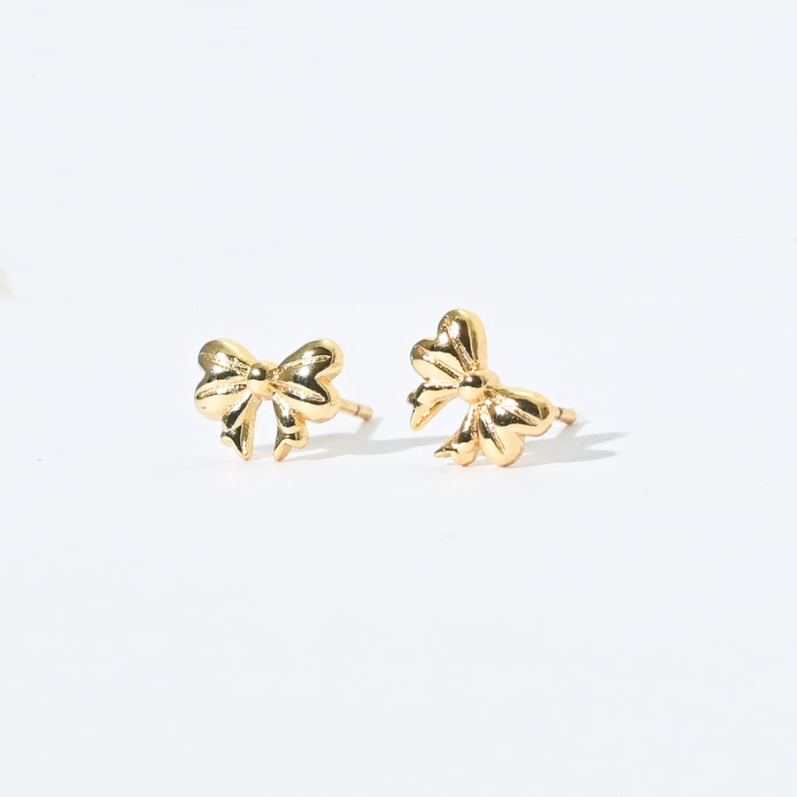 Layla Bow Studs | Gold