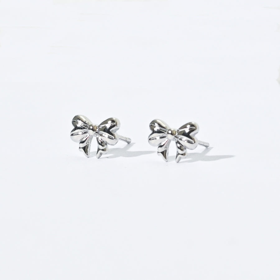 Layla Bow Studs | Silver