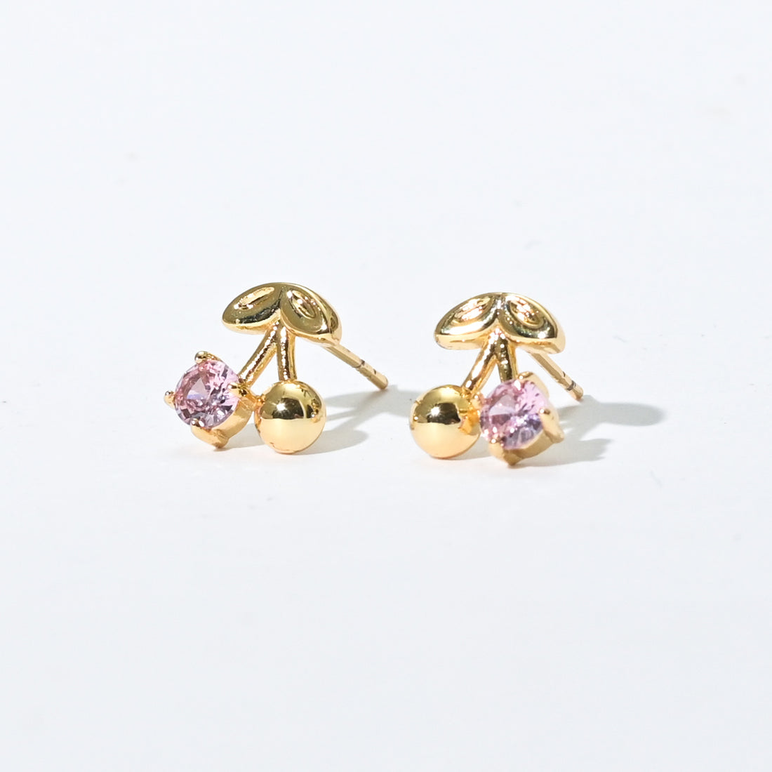 Charise Cherry Studs | Gold