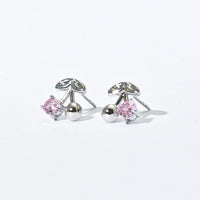 Charise Cherry Studs | Silver