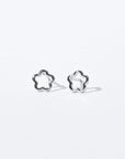 Olivia Flower Studs | Silver