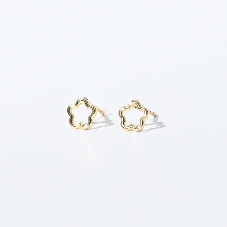 Olivia Flower Studs | Gold