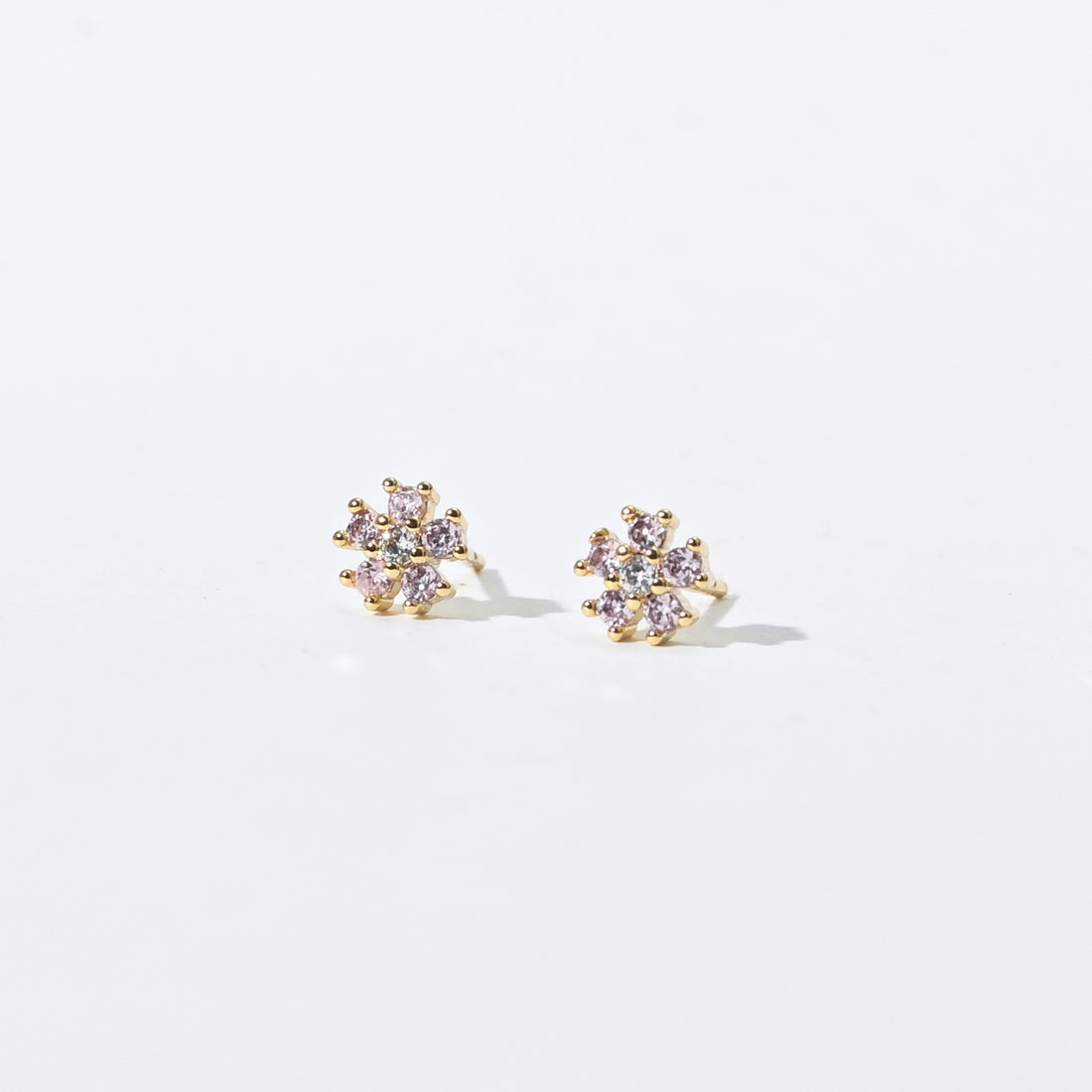 Annalis Pink Flower Studs