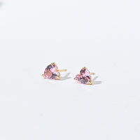Evie Heart Studs | Gold Taffy