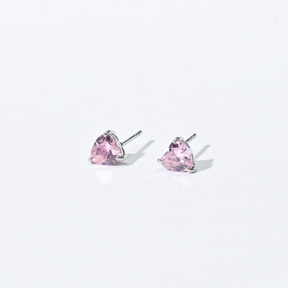 Evie Heart Studs | Silver Taffy