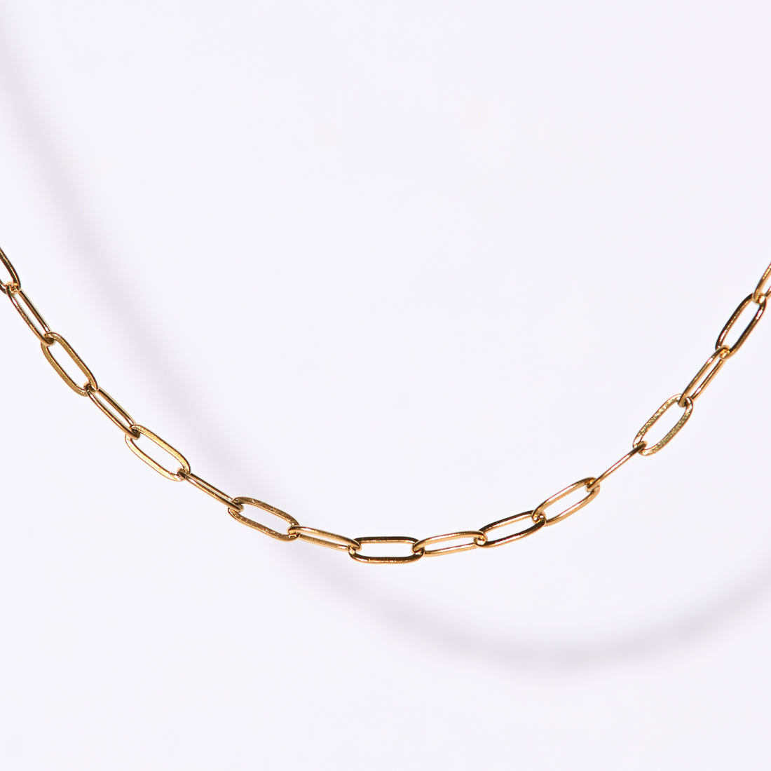 Ashley Mini Paperclip Necklace | Gold