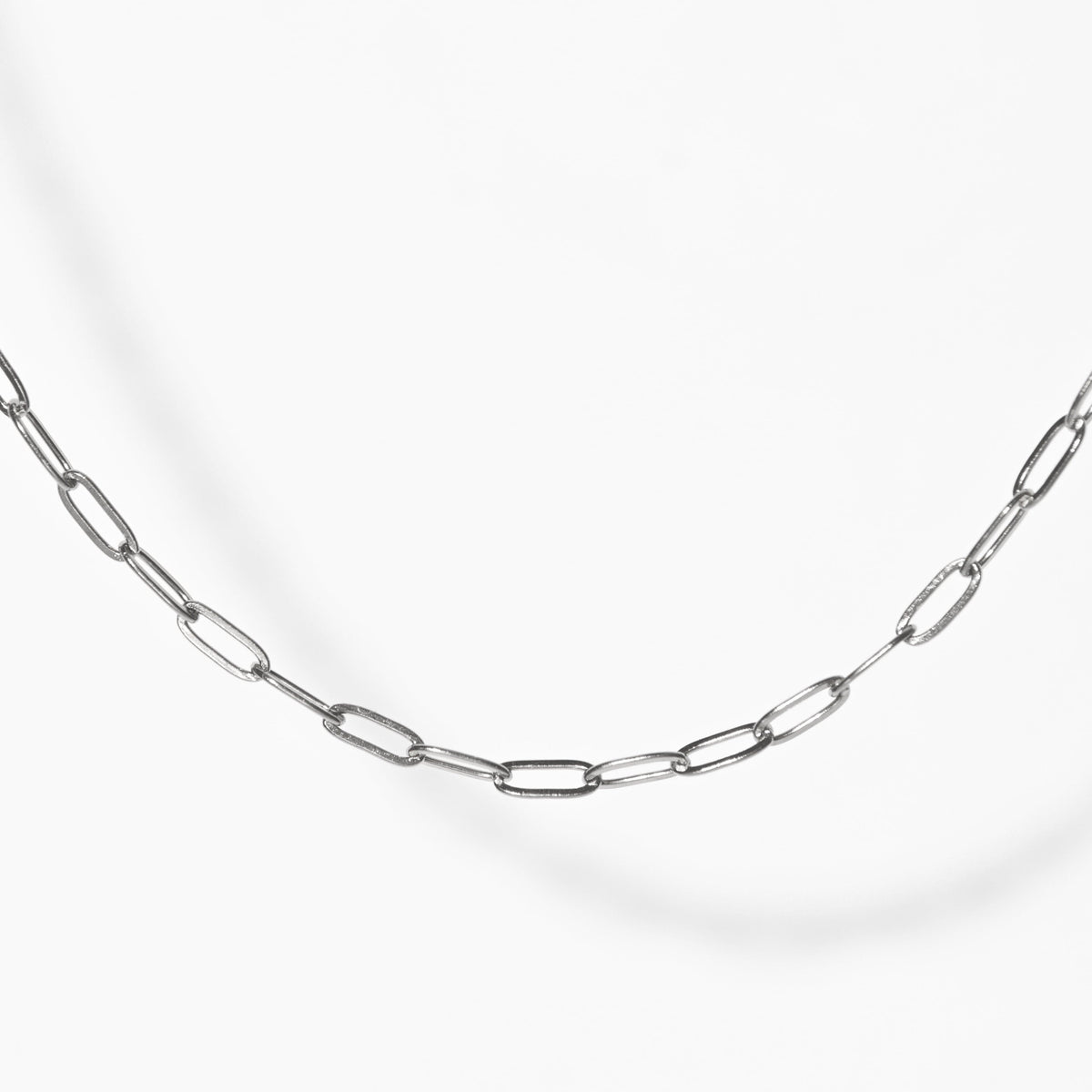 Ashley Mini Paperclip Necklace | Silver