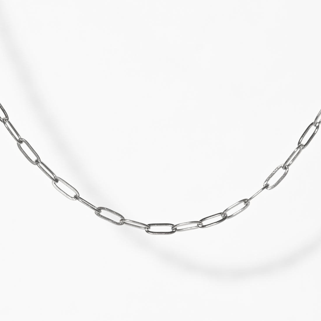 Ashley Mini Paperclip Necklace | Silver