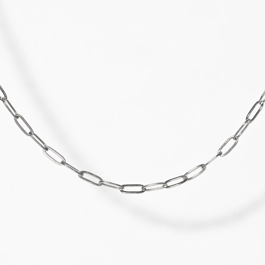 Ashley Mini Paperclip Necklace | Silver