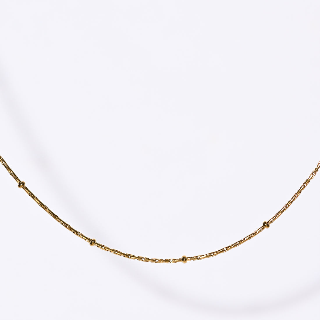 Alba Beaded Chain Necklace | Gold