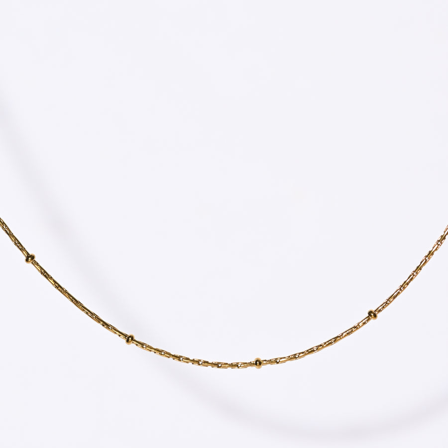 Alba Beaded Chain Necklace | Gold