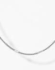 Carrey Hammered Necklace | Silver