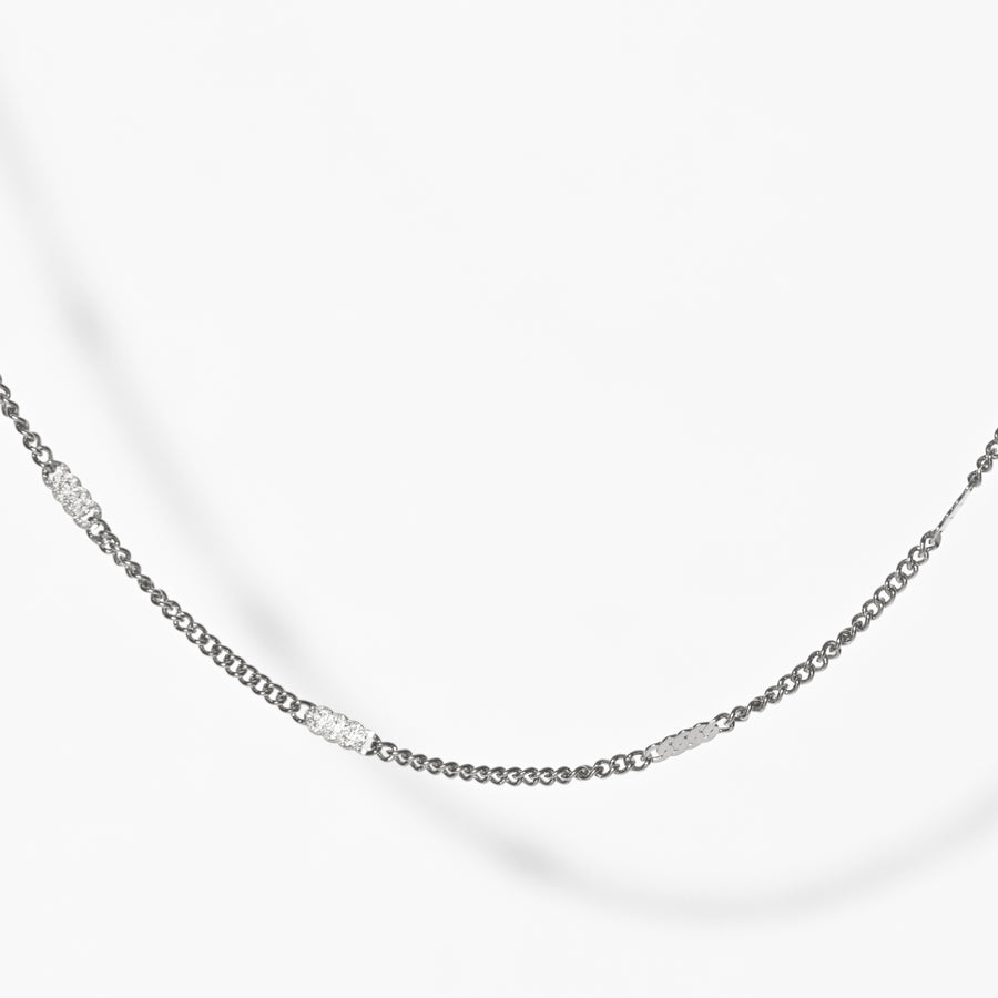 Carrey Hammered Necklace | Silver