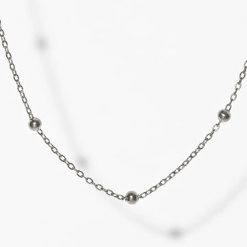 Nigella Beaded Necklace | Silver