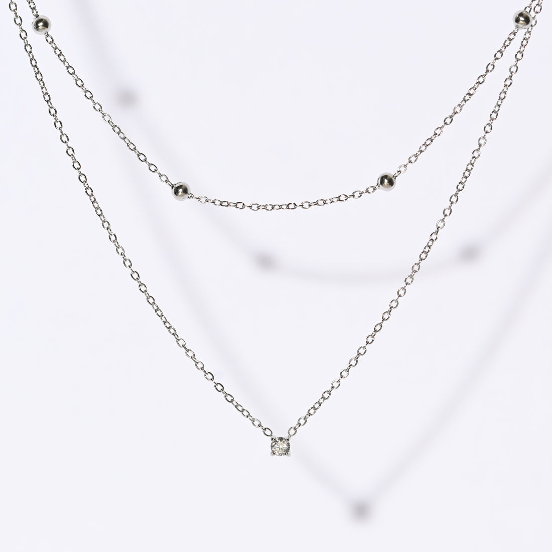 Atlas Layered Necklace | Silver