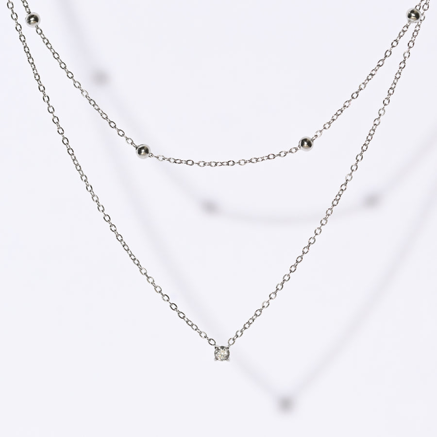 Atlas Layered Necklace | Silver