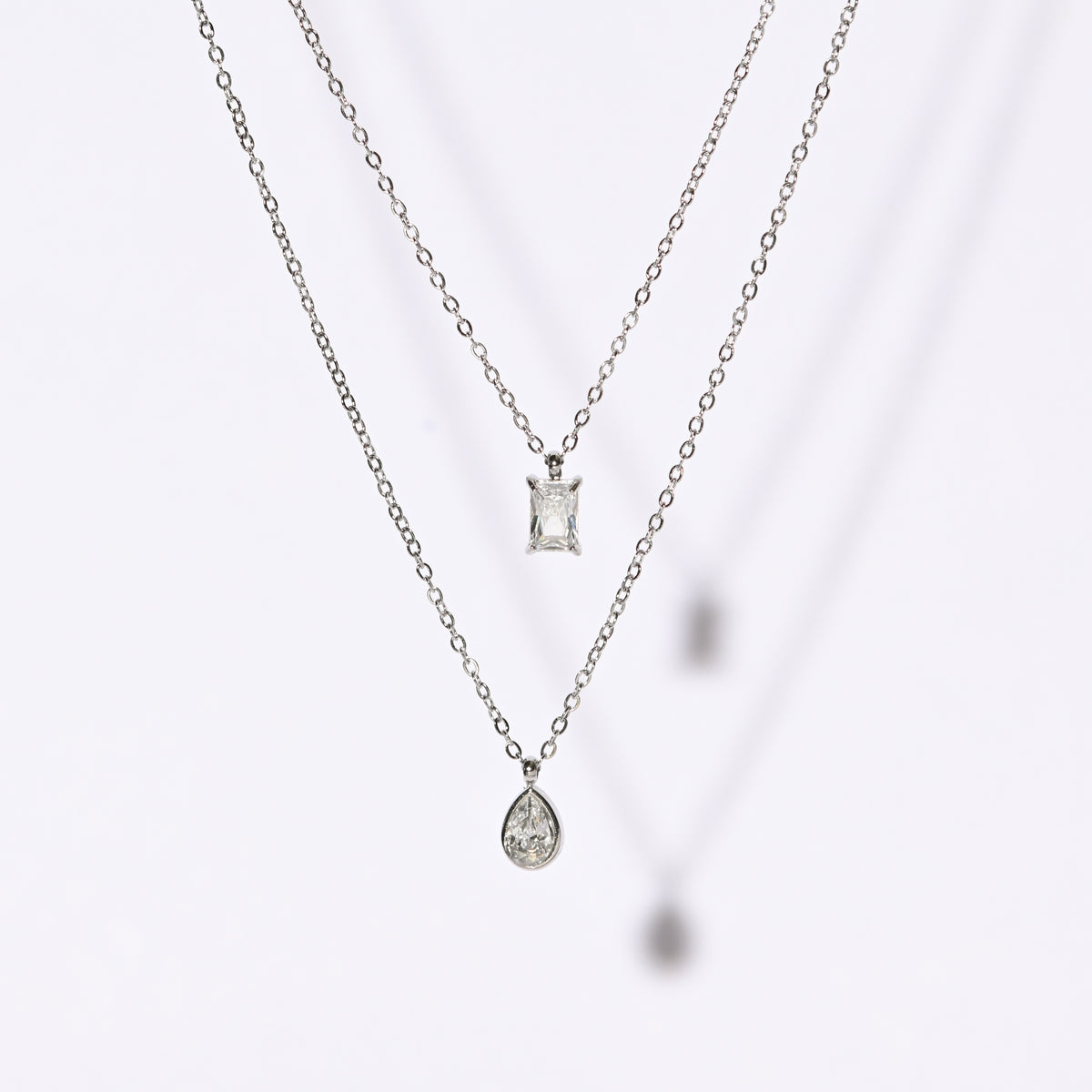 Jessica Layered Necklace | Silver