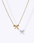 Amy Bow Necklace | Gold