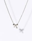 Amy Bow Necklace | Silver