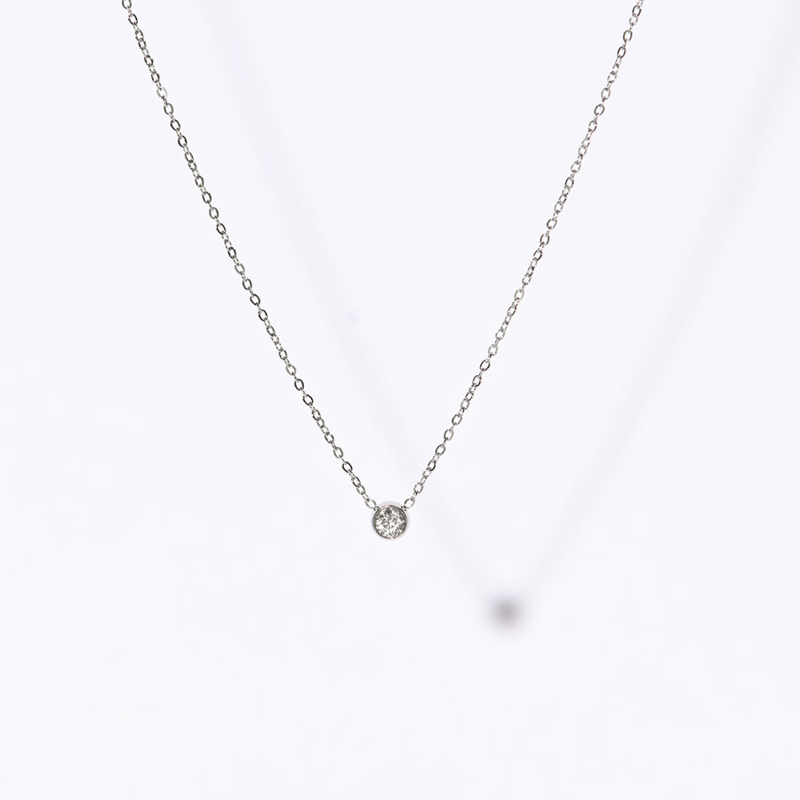 Lily Dainty Necklace | Silver