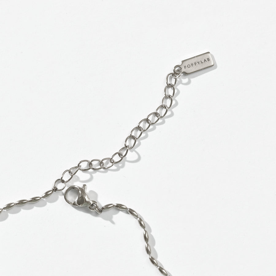 Cora Beaded Necklace | Silver
