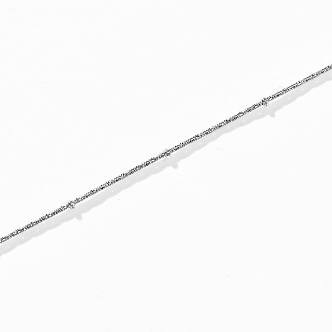 Alba Beaded Chain Necklace | Silver