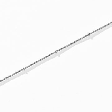 Alba Beaded Chain Necklace | Silver