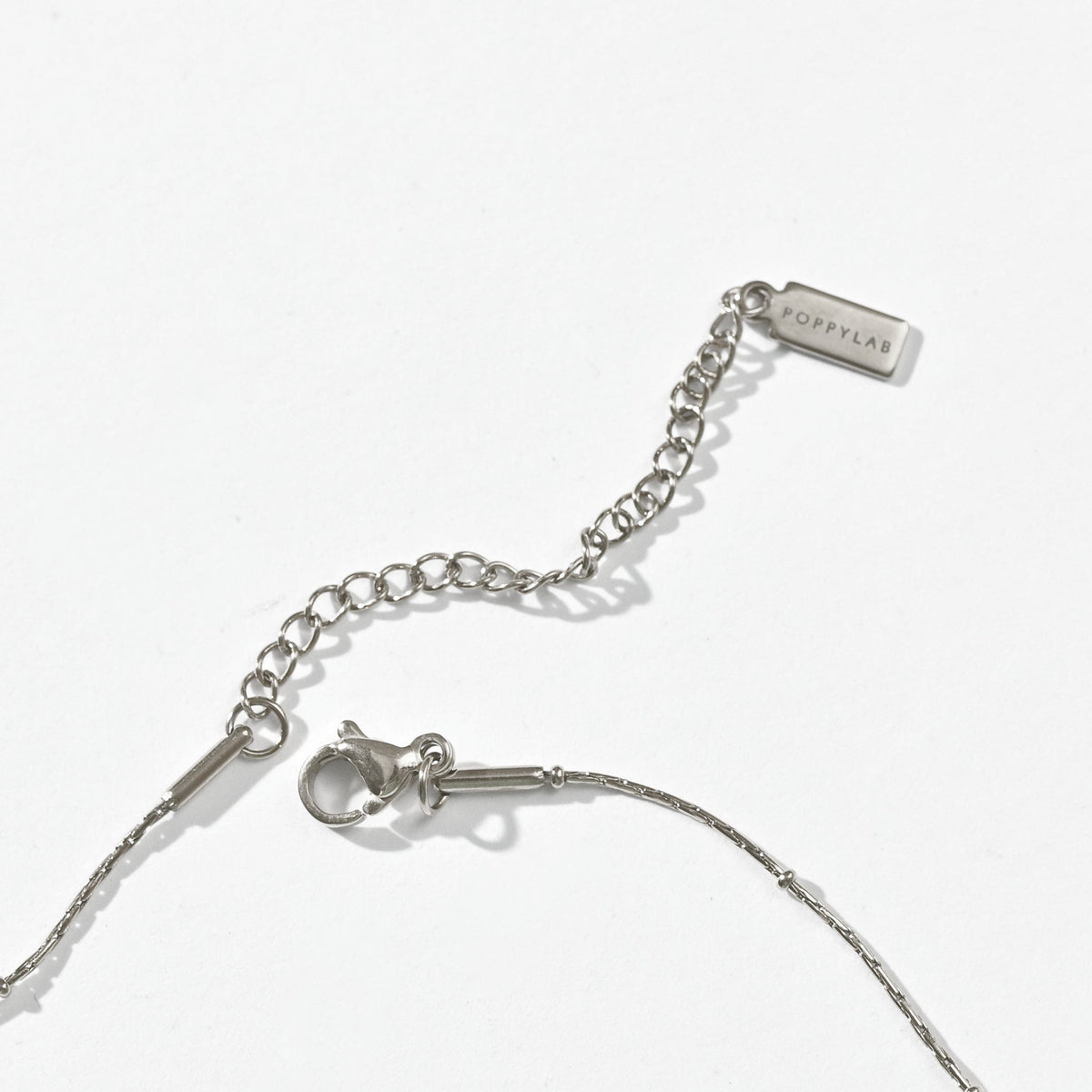 Alba Beaded Chain Necklace | Silver