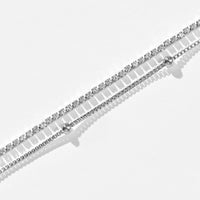 Ava Layered Tennis Necklace | Silver