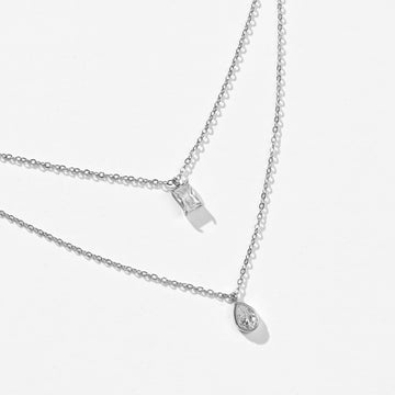 Jessica Layered Necklace | Silver