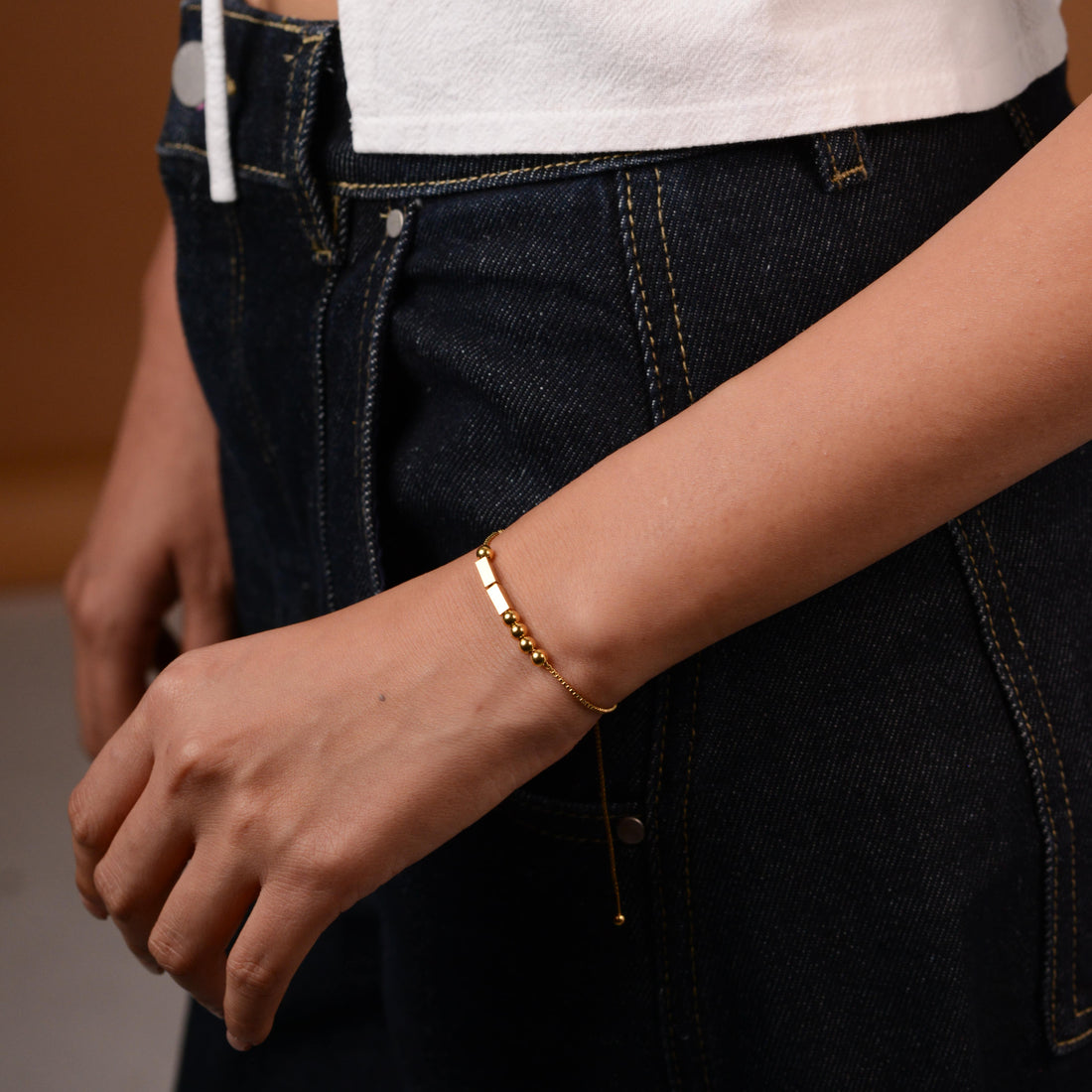 Morse Code Bracelet | Gold