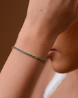 Laura Tennis Bracelet | Teal