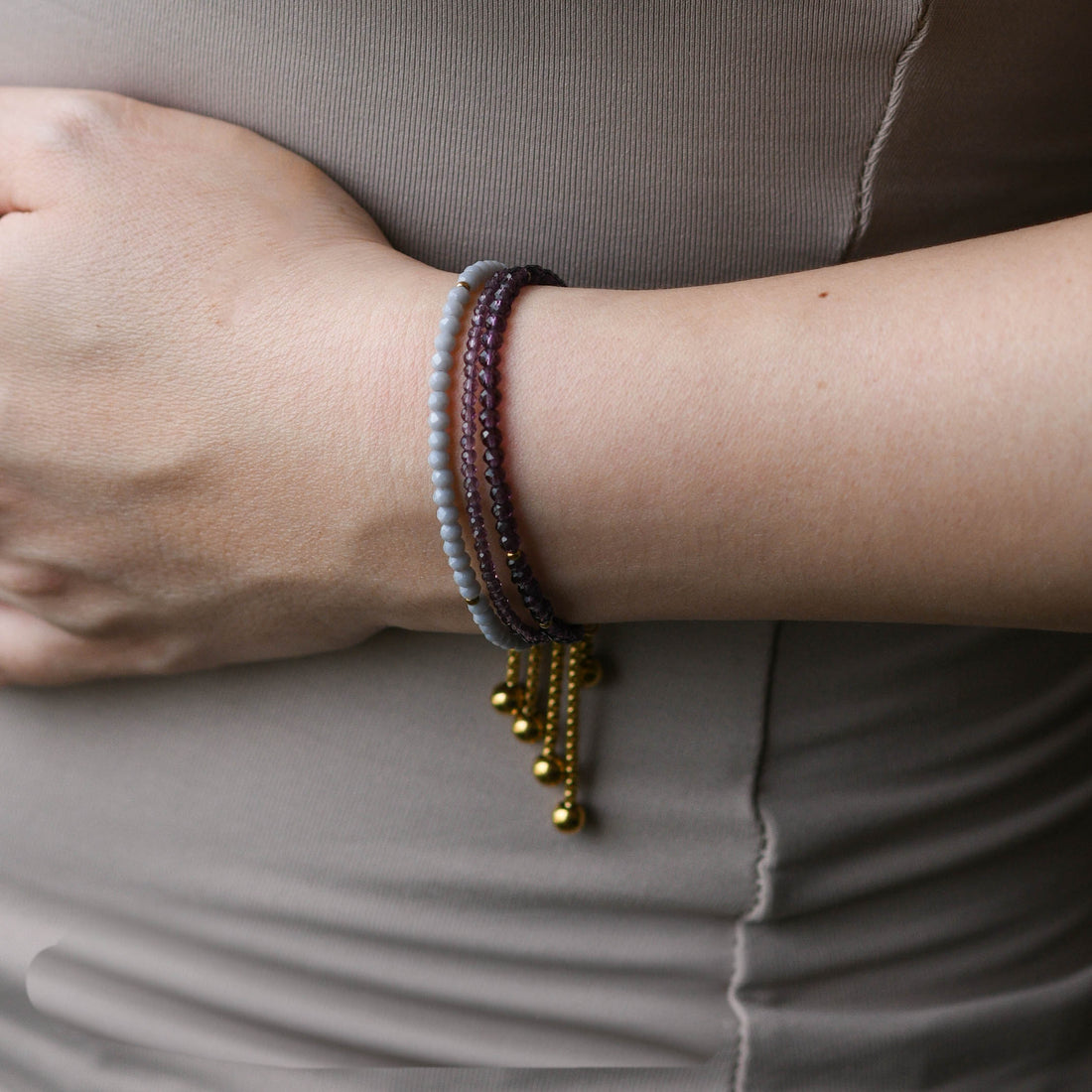 Leena Beaded Bracelet | Purple Haze