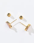Ebony Tree Studs | Gold Pink
