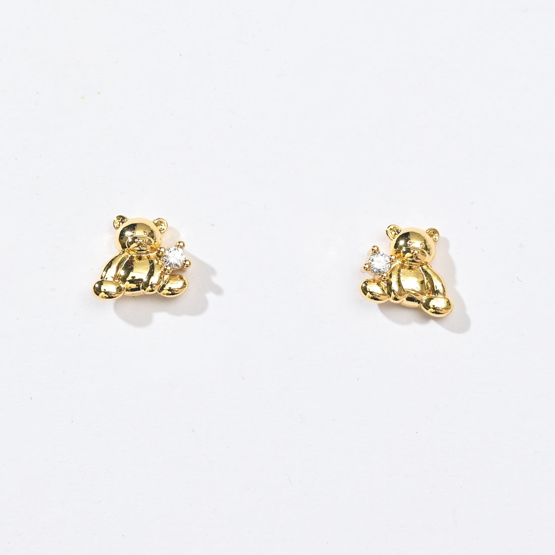 Huggie Bear Studs | Gold