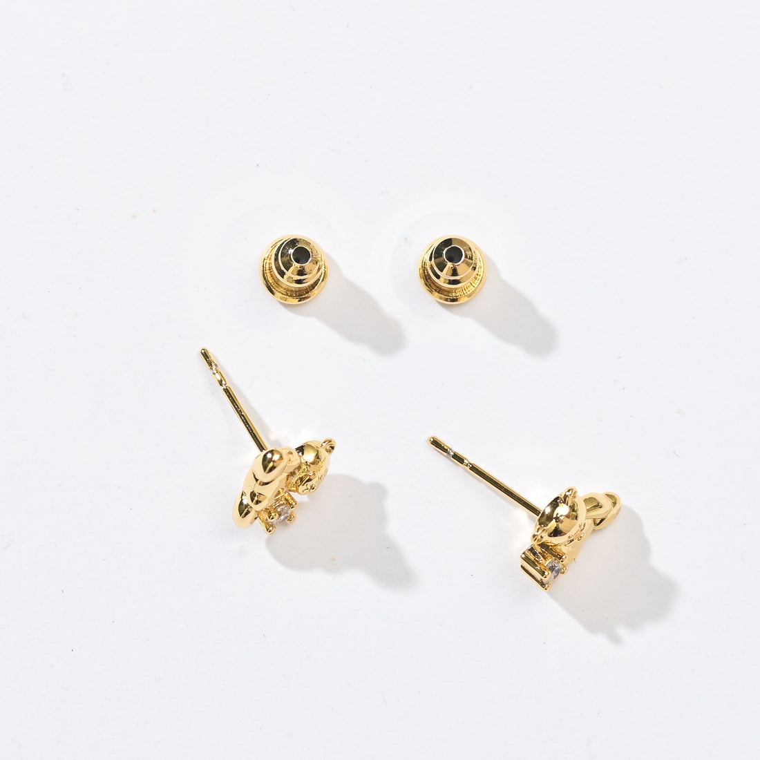 Huggie Bear Studs | Gold