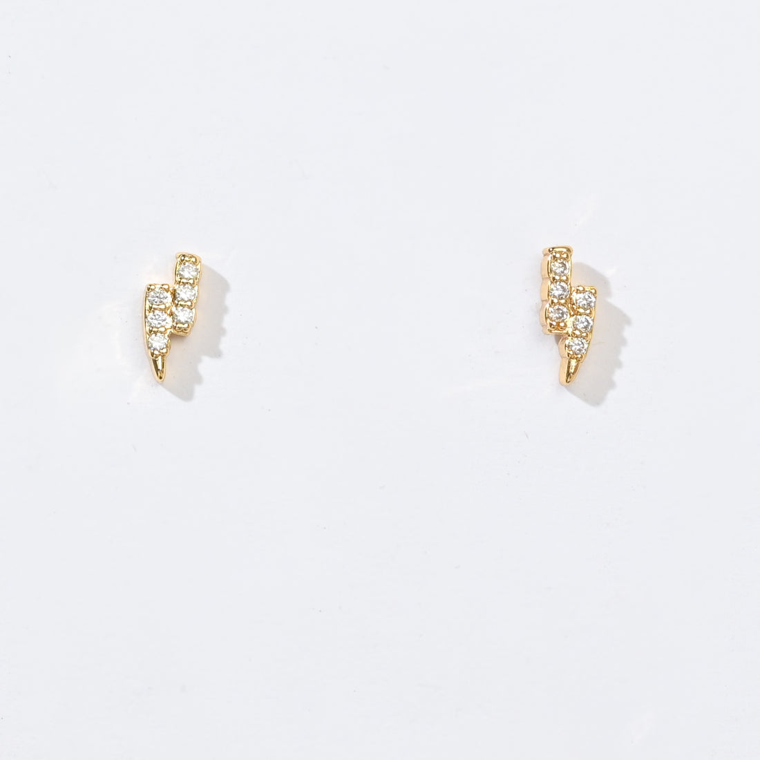 Lightning Bolt Studs | Gold