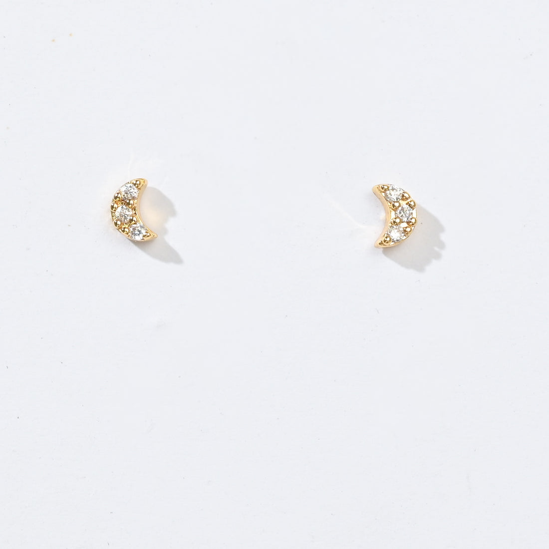 Luna Moon Studs | Gold