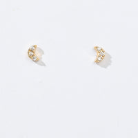 Luna Moon Studs | Gold