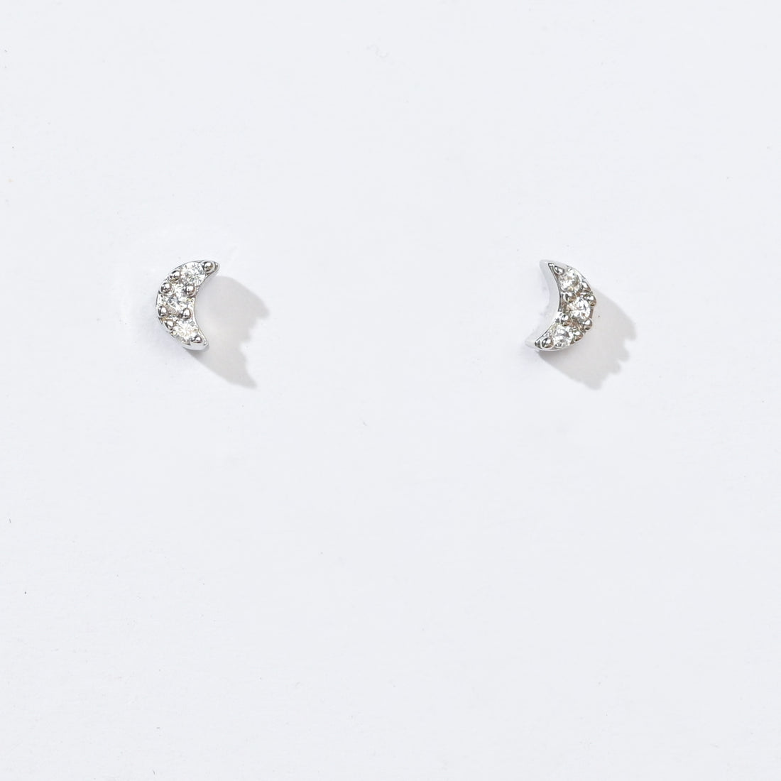 Luna Moon Studs | Silver
