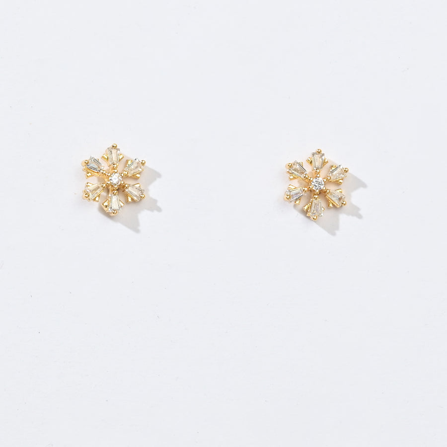 Lumi Snowflake Studs | Gold